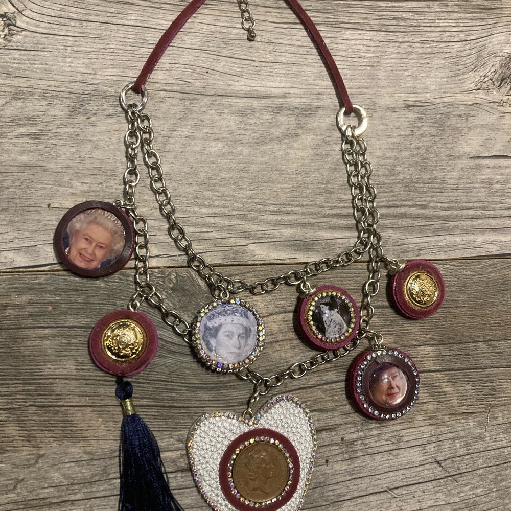 Hand Crafted Silver and Gold Statement Necklace - Picture 2 of 4